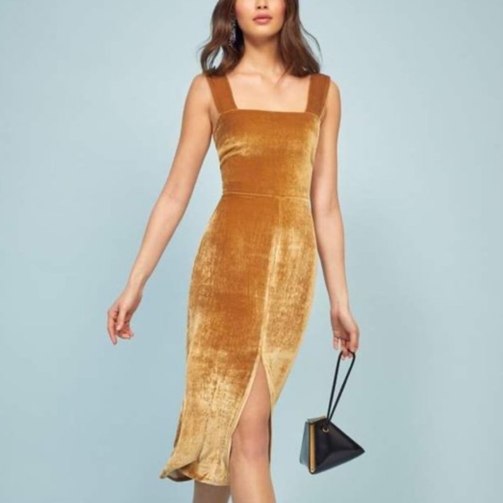 Reformation Emira Dress - Gold
